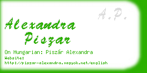 alexandra piszar business card