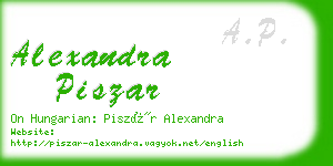 alexandra piszar business card